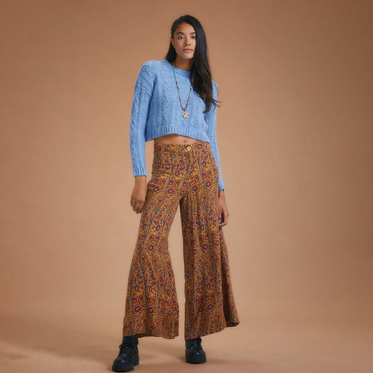 High Rise Wide Leg Pera Desing Palazzo Pants