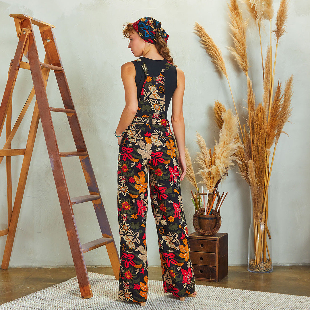 Floral pant jumpsuit hotsell